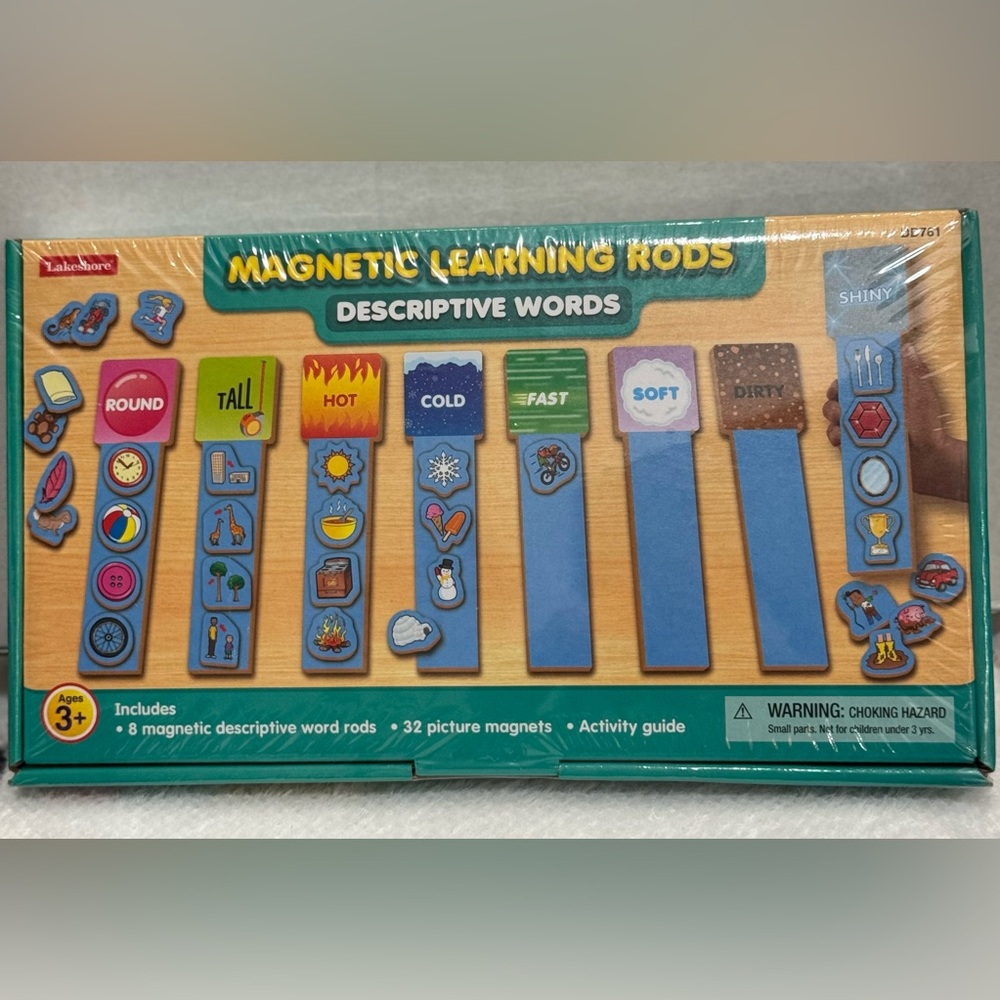 New Lakeshore Magnetic Learning Rods Descriptive Words